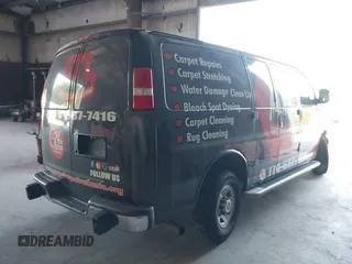 2017 GMC Savana Cargo Van with VIN 1GTW7AFF8H1907320, listed as a IAAI auction lot 40236798 with 88,600 mi miles. Bid and sale history available at carsss.com. Image 4.