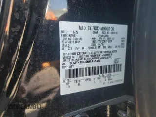 2022 Ford Mustang Mach-E Premium with VIN 3FMTK3SU6NMA55450, listed as a Copart auction lot 54966925 with 43,655 mi miles and Salvage title. Bid and sale history available at DreamBid. Image 13.