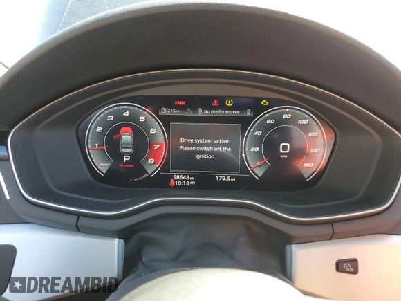 2020 Audi A4 Premium Plus with VIN WAUENAF4XLN012927, listed as a Copart auction lot 50326715 with 58,648 mi miles and Salvage title. Bid and sale history available at DreamBid. Image 9.