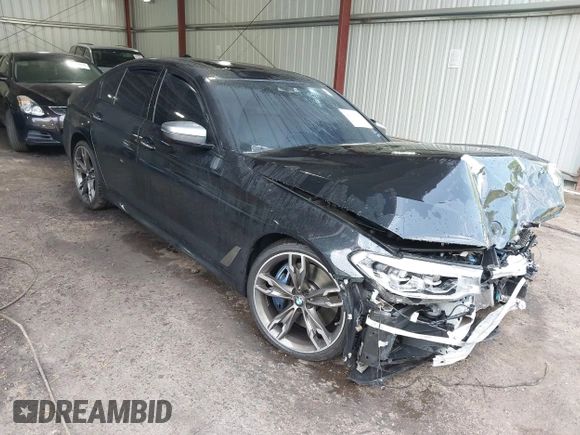 2018 BMW 5 Series M550i xDrive with VIN WBAJB9C51JB035949, listed as a IAAI auction lot 42085727 with Not provided miles and . Bid and sale history available at DreamBid. Image 1.