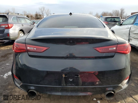 2018 Infiniti Q60 Red Sport 400 with VIN JN1FV7EL2JM630560, listed as a Copart auction lot 45980175 with 48,943 mi miles and Salvage title. Bid and sale history available at DreamBid. Image 6.