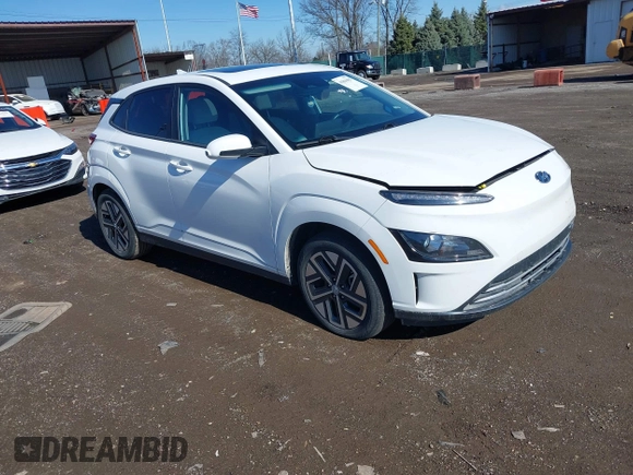 2023 Hyundai Kona SEL with VIN KM8K33AG0PU190264, listed as a IAAI auction lot 41864493 with 35,207 mi miles and . Bid and sale history available at carsss.com. Image 1.