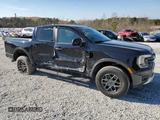 2024 Ford Ranger XLT with VIN 1FTER4GH0RLE14440, listed as a Copart auction lot 43519565 with 10,487 mi miles and Salvage Title. Bid and sale history available at carsss.com. Image 4.