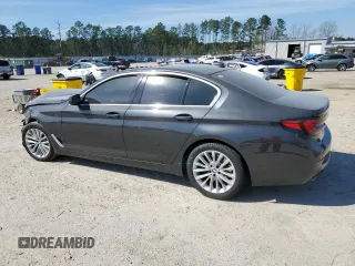 2021 BMW 5 Series 530i xDrive with VIN WBA13BJ02MCF10036, listed as a Copart auction lot 46455725 with Not Provided miles and Salvage Title. Bid and sale history available at carsss.com. Image 2.