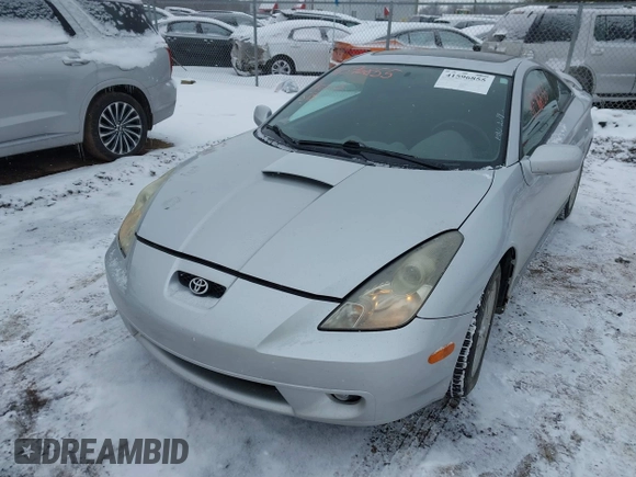 2000 Toyota Celica GT with VIN JTDDR32TXY0025192, listed as a IAAI auction lot 41596855 with 153,562 mi miles. Bid and sale history available at carsss.com. Image 2.