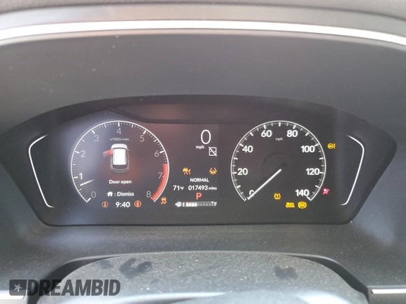2023 Honda Pilot EX-L with VIN 5FNYG2H40PB003512, listed as a Copart auction lot 55291795 with 17,493 mi miles and Salvage title. Bid and sale history available at DreamBid. Image 9.