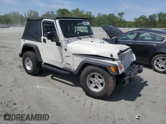2005 Jeep Wrangler X with VIN 1J4FA39S75P332586, listed as a Copart auction lot 53334725 with 96,728 mi miles and Salvage title. Bid and sale history available at DreamBid. Image 4.