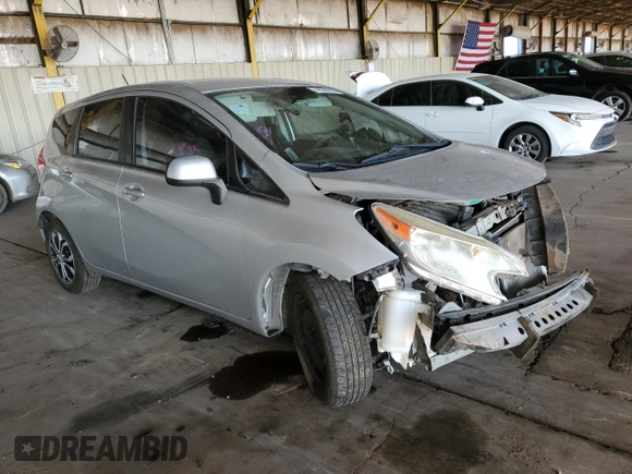 2014 Nissan Note SV with VIN 3N1CE2CP1EL378683, listed as a Copart auction lot 46596825 with Not provided miles and Salvage title. Bid and sale history available at DreamBid. Image 4.