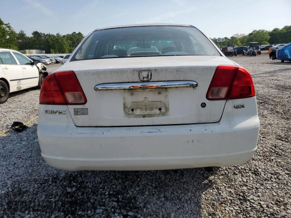 2001 Honda Civic EX with VIN 1HGES267X1L058540, listed as a Copart auction lot 52978935 with 312,093 mi miles and Salvage Title. Bid and sale history available at carsss.com. Image 6.