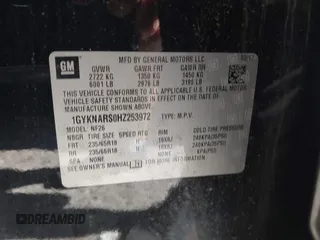 2017 Cadillac XT5 FWD с VIN 1GYKNARS0HZ253972, выставлен на аукционе IAAI как лот 42514049 с пробегом 190 412 миль миль и . История ставок и продаж доступна на DreamBid. Изображение 9.