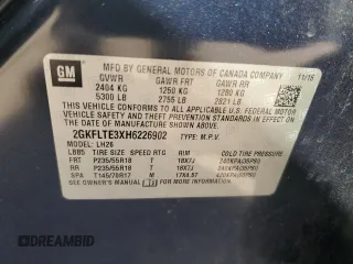 2017 GMC Terrain SLE with VIN 2GKFLTE3XH6226902, listed as a Copart auction lot 43703225 with 47,096 mi miles and Salvage Title. Bid and sale history available at carsss.com. Image 16.