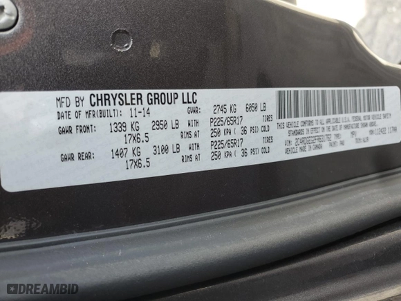 2015 Dodge Grand Caravan R/T with VIN 2C4RDGEG2FR631762, listed as a Copart auction lot 51374925 with 133,499 mi miles and Clean Title. Bid and sale history available at carsss.com. Image 13.