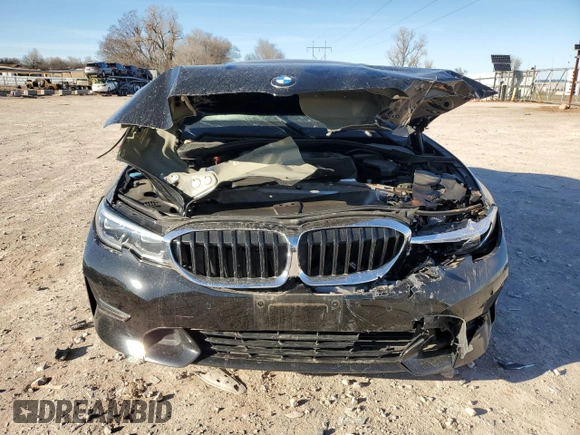 2019 BMW 3 Series 330i with VIN 3MW5R1J55K8B03545, listed as a Copart auction lot 47747775 with 0 mi miles and Salvage Title. Bid and sale history available at carsss.com. Image 5.