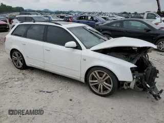 2007 Audi A4 2.0T with VIN WAUSF78E27A172158, listed as a Copart auction lot 57166835 with 217,654 mi miles and Salvage title. Bid and sale history available at DreamBid. Image 4.