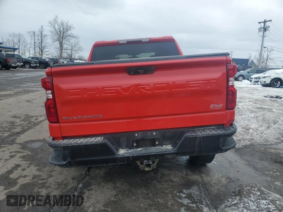 2021 Chevrolet Silverado 1500 Work Truck with VIN 1GCPYAEH3MZ139150, listed as a Copart auction lot 45953515 with 55,394 mi miles and Salvage Title. Bid and sale history available at DreamBid. Image 6.