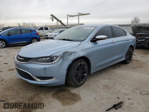 2015 Chrysler 200 Limited with VIN 1C3CCCAB6FN686177, listed as a Copart auction lot 50207935 with 132,861 mi miles and Salvage Title. Bid and sale history available at carsss.com. Image 1.