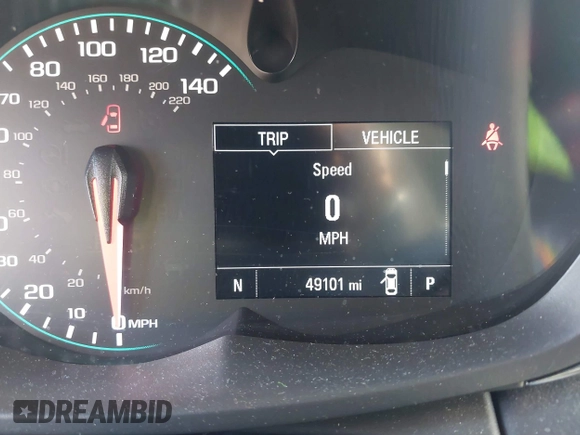 2022 Chevrolet Trax LT with VIN KL7CJPSM8NB517820, listed as a IAAI auction lot 41595783 with 49,101 mi miles. Bid and sale history available at carsss.com. Image 15.