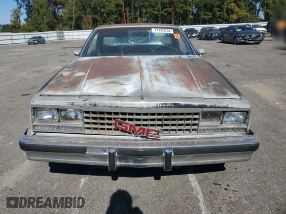 1982 Chevrolet El Camino z VIN 1GCCW80K1CR129344, wystawiony jako Copart lot #77126034 z przebiegiem 295 869 mil mil oraz Szkoda całkowita • Salvage title. Historia ofert i sprzedaży dostępna na DreamBid. Obrazek 5.