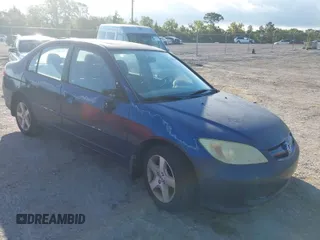 2004 Honda Civic EX with VIN 2HGES26734H526531, listed as a IAAI auction lot 42047597 with 116,293 mi miles and . Bid and sale history available at DreamBid. Image 1.
