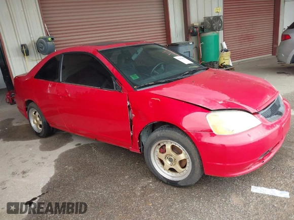 2002 Honda Civic EX with VIN 1HGEM21952L075315, listed as a IAAI auction lot 41906456 with 238,507 mi miles. Bid and sale history available at carsss.com. Image 1.