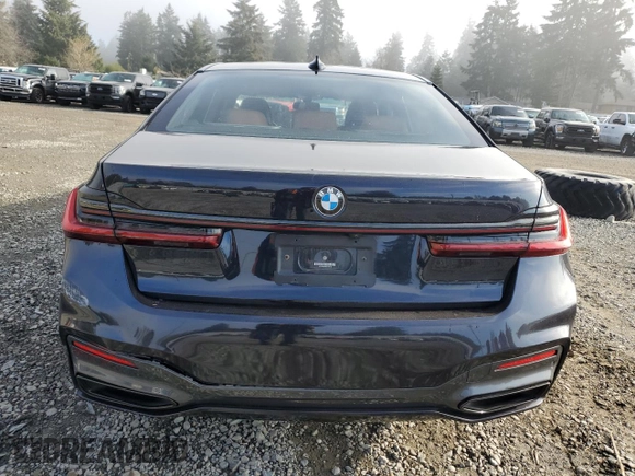 2022 BMW 7 Series 750i xDrive with VIN WBA7U2C07NCH32786, listed as a Copart auction lot 43028005 with 41,686 mi miles and Salvage title. Bid and sale history available at DreamBid. Image 6.