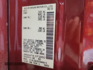 2017 Nissan Maxima SR z VIN 1N4AA6AP7HC375092, wystawiony jako Copart lot #54653285 z przebiegiem 146 463 mil mil oraz Szkoda całkowita • Salvage title. Historia ofert i sprzedaży dostępna na DreamBid. Obrazek 13.