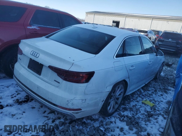 2019 Audi A4 Prestige z VIN WAUFNAF47KN003184, wystawiony jako Copart lot #42340165 z przebiegiem 48 956 mil mil oraz Szkoda całkowita • Salvage title. Historia ofert i sprzedaży dostępna na DreamBid. Obrazek 3.