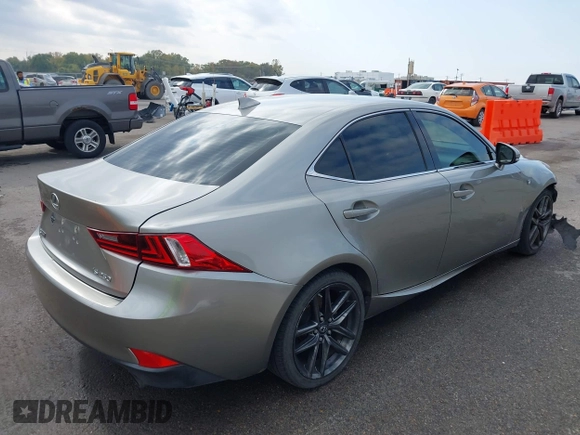 2015 Lexus IS 250 with VIN JTHBF1D29F5050317, listed as a IAAI auction lot 40681786 with 173,799 mi miles. Bid and sale history available at carsss.com. Image 4.