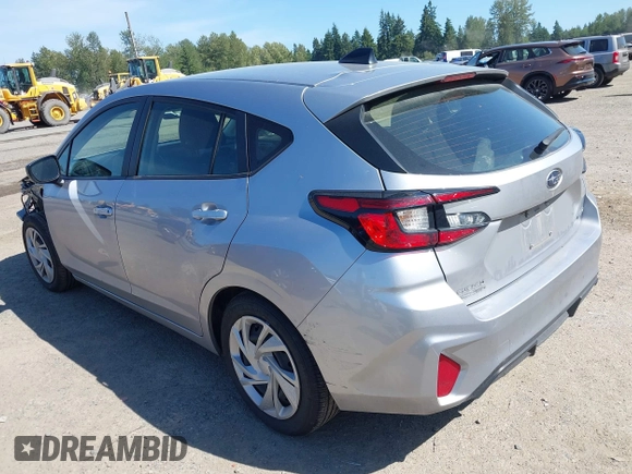 2024 Subaru Impreza with VIN JF1GUABC3R8238767, listed as a IAAI auction lot 42322908 with 20,445 mi miles and . Bid and sale history available at DreamBid. Image 3.