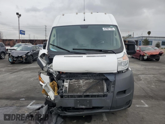 2017 Ram ProMaster Cargo with VIN 3C6TRVDG5HE550263, listed as a Copart auction lot 47997125 with 54,731 mi miles and Salvage Title. Bid and sale history available at carsss.com. Image 5.