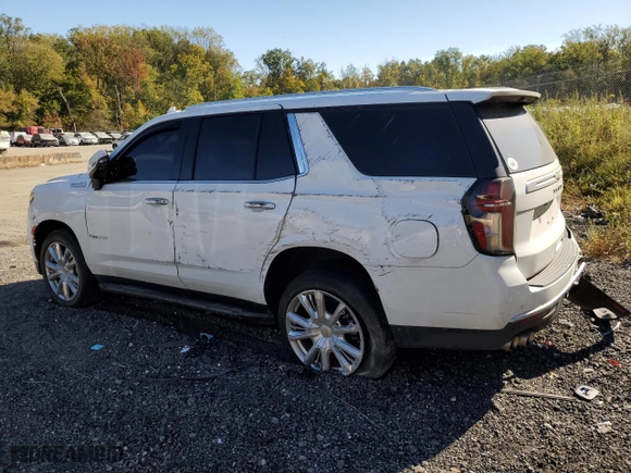 2022 Chevrolet Tahoe High Country with VIN 1GNSKTKL1NR313709, listed as a Copart auction lot 75839884 with 55,755 mi miles and Salvage Title. Bid and sale history available at carsss.com. Image 2.