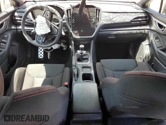 2024 Subaru WRX Premium with VIN JF1VBAH60R9805879, listed as a Copart auction lot 54992275 with 6,856 mi miles and Salvage title. Bid and sale history available at DreamBid. Image 8.