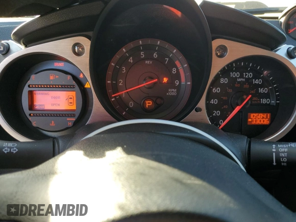 2014 Nissan 370Z Touring with VIN JN1AZ4EH7EM637101, listed as a Copart auction lot 41339705 with 105,841 mi miles and Salvage Title. Bid and sale history available at carsss.com. Image 9.