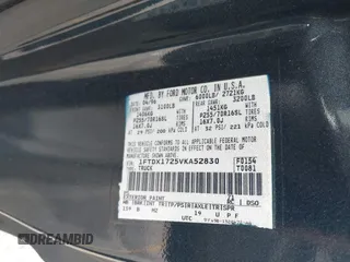1997 Ford F-150 with VIN 1FTDX1725VKA52830, listed as a IAAI auction lot 41462465 with 169,379 mi miles and . Bid and sale history available at DreamBid. Image 9.