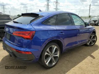 2022 Audi Q5 Sportback S line Premium Plus with VIN WA15AAFY2N2015563, listed as a Copart auction lot 61408015 with 43,561 mi miles and Salvage title. Bid and sale history available at DreamBid. Image 3.