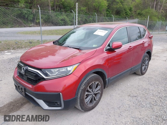 2021 Honda CR-V EX-L with VIN 5J6RW2H8XML022453, listed as a IAAI auction lot 42114122 with 55,550 mi miles and . Bid and sale history available at DreamBid. Image 2.