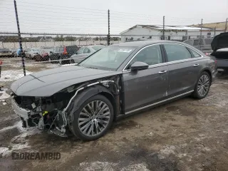 2020 Audi A8 L with VIN WAU8DAF84LN009010, listed as a Copart auction lot 87681185 with 24,874 mi miles and Salvage Title. Bid and sale history available at carsss.com. Image 1.