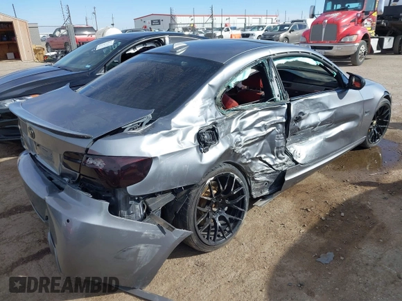 2011 BMW 3 Series 335is with VIN WBAKG1C58BE618008, listed as a IAAI auction lot 41587213 with Not Provided miles and . Bid and sale history available at carsss.com. Image 4.