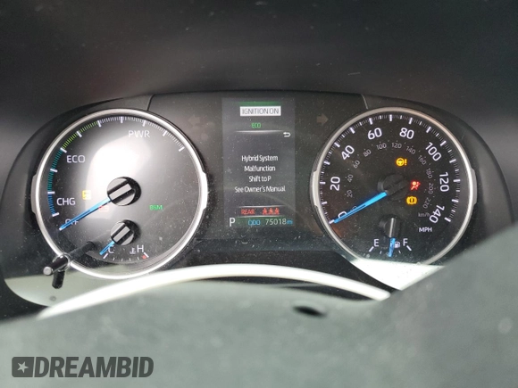 2020 Toyota RAV4 Hybrid XLE с VIN 2T3RWRFV6LW064959, выставлен на аукционе Copart как лот 61858045 с пробегом 75 018 миль миль и Списание • Salvage title. История ставок и продаж доступна на DreamBid. Изображение 9.