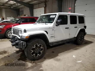 2024 Jeep Wrangler Sahara with VIN 1C4PJXEN0RW112946, listed as a Copart auction lot 42088405 with 22,595 mi miles and Salvage Title. Bid and sale history available at carsss.com. Image 1.
