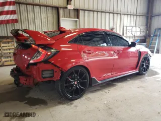 2018 Honda Civic Type R Touring with VIN SHHFK8G72JU204595, listed as a Copart auction lot 54585514 with 95,453 mi miles and Salvage Title. Bid and sale history available at carsss.com. Image 3.