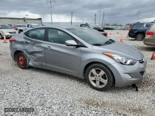 2012 Hyundai Elantra GLS with VIN KMHDH4AE3CU284809, listed as a Copart auction lot 52688265 with 98,504 mi miles and Salvage Title. Bid and sale history available at carsss.com. Image 4.