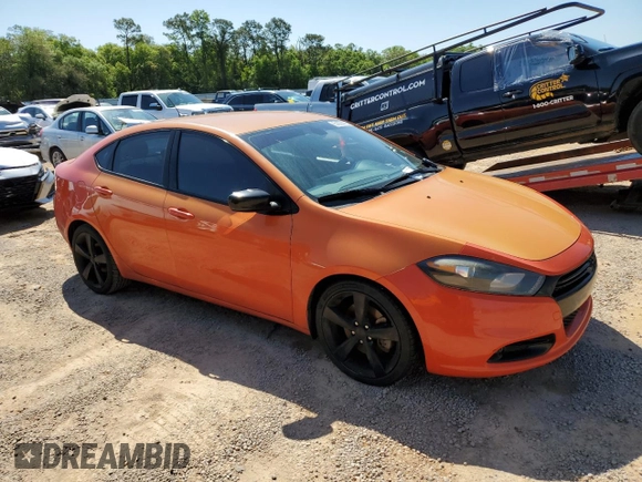 2015 Dodge Dart SXT with VIN 1C3CDFBBXFD242366, listed as a Copart auction lot 51974475 with 179,001 mi miles and Salvage Title. Bid and sale history available at carsss.com. Image 4.
