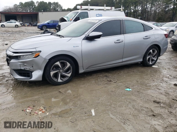 2019 Honda Insight EX with VIN 19XZE4F55KE013968, listed as a Copart auction lot 44591435 with 73,981 mi miles and Salvage Title. Bid and sale history available at carsss.com. Image 1.