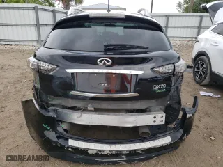 2017 Infiniti QX70 with VIN JN8CS1MU1HM143736, listed as a Copart auction lot 54896834 with 126,983 mi miles and Salvage Title. Bid and sale history available at carsss.com. Image 6.