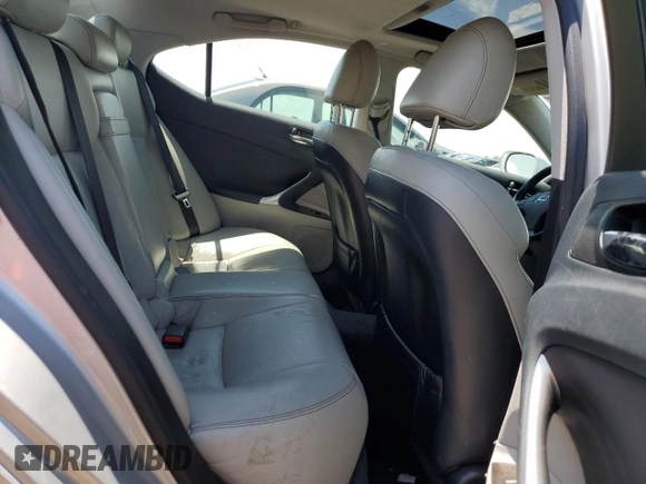 2010 Lexus IS 250 with VIN JTHCF5C28A5039010, listed as a Copart auction lot 62735825 with 256,061 mi miles and Clean title. Bid and sale history available at DreamBid. Image 10.
