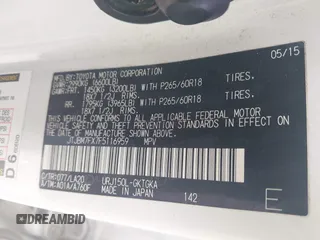 2015 Lexus GX 460 with VIN JTJBM7FX7F5116959, listed as a IAAI auction lot 41868186 with 249,402 mi miles and . Bid and sale history available at carsss.com. Image 9.