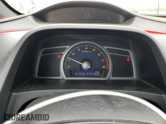 2008 Honda Civic Cpe LX with VIN 2HGFG116X8H546585, listed as a Copart auction lot 54701365 with 167,056 mi miles and Salvage Title. Bid and sale history available at carsss.com. Image 9.