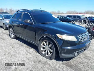 2003 Infiniti FX Options with VIN JNRAS08WX3X200869, listed as a IAAI auction lot 41853075 with 143,604 mi miles and . Bid and sale history available at DreamBid. Image 1.
