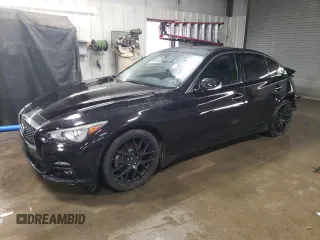 2014 Infiniti Q50 Hybrid Premium with VIN JN1AV7ARXEM700848, listed as a Copart auction lot 76121684 with 94,187 mi miles and Salvage Title. Bid and sale history available at carsss.com. Image 1.